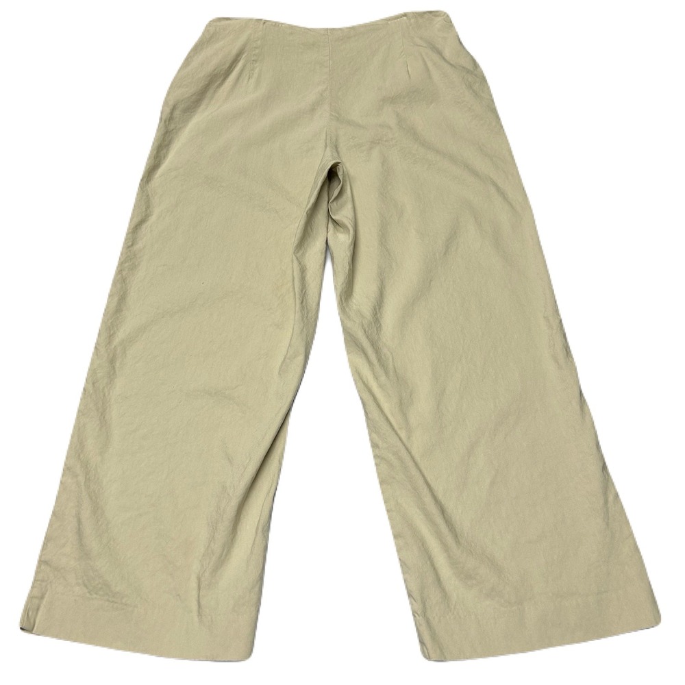Alfani Womens Linen‎ Blend Wide Leg Trouser Pants Size 14 Career Office Beige